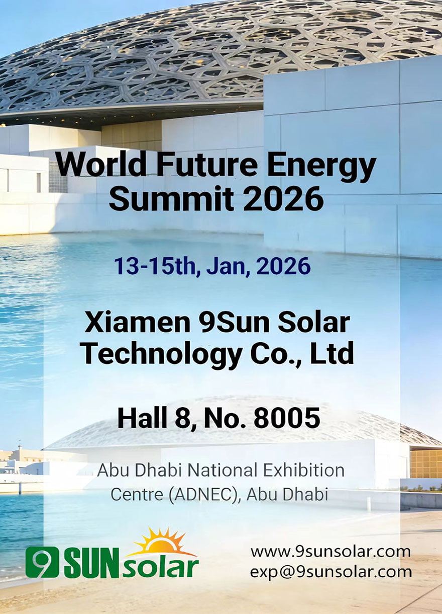 Bezoek 9sunsolar op de zonne-energiebeurs in Abu Dhabi.